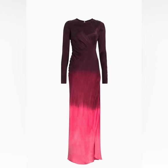 Swf Dresses & Skirts - SWF SWF Fluid Drape Dip-Dye Maxi Dress in Rouge.